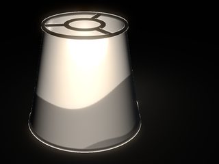 3D preview of the Lampshade (E27), lit from behind