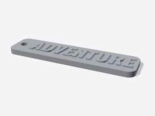 3D preview of the Long name keychain