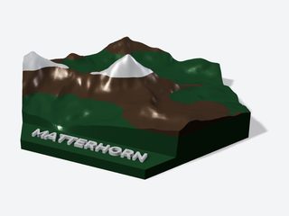 3D preview of the Matterhorn