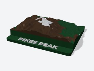 3D preview of the Pikes Peak