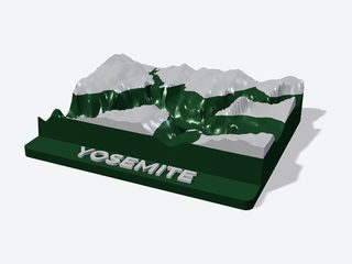 3D preview of the Yosemite Valley