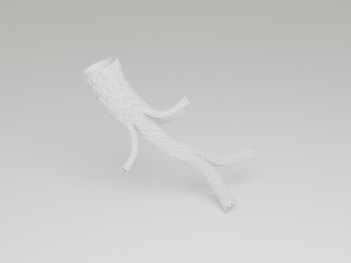 A branched stent model designed for medical teaching
