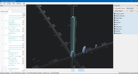 Model Rocket Bodies & Fin Cans design