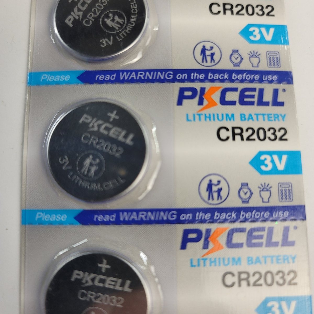 PKCell 3v Lithium Button Battery - CR2032