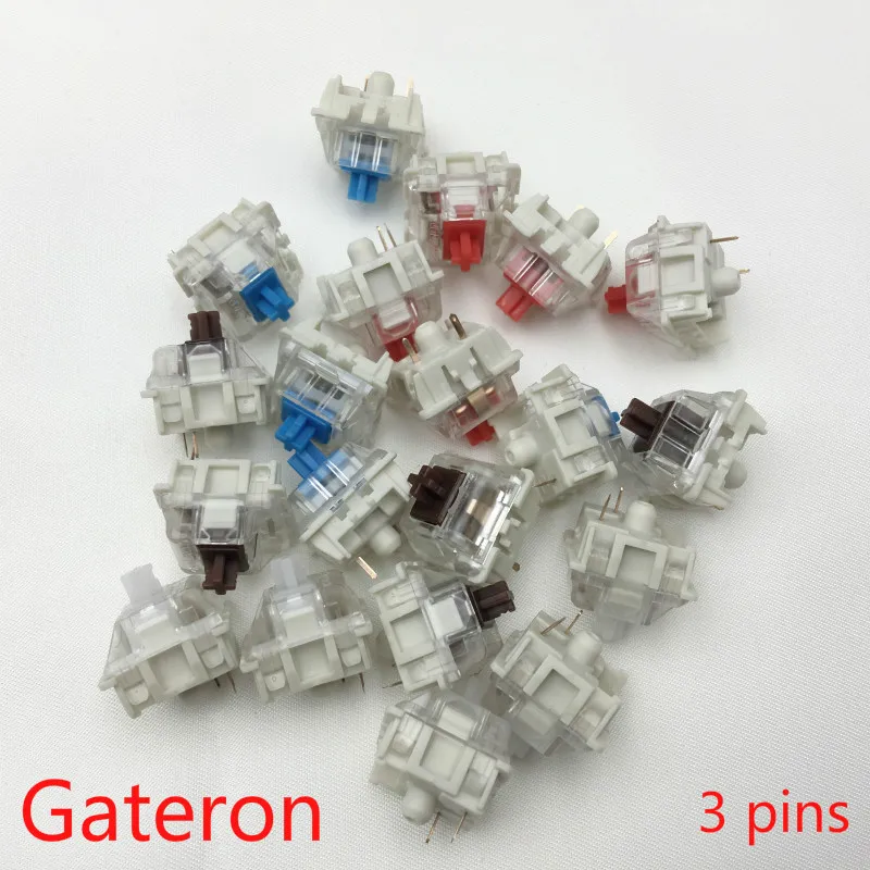 Gateron SMD Switches: RGB Black Red Brown Blue Clear Green Yellow.