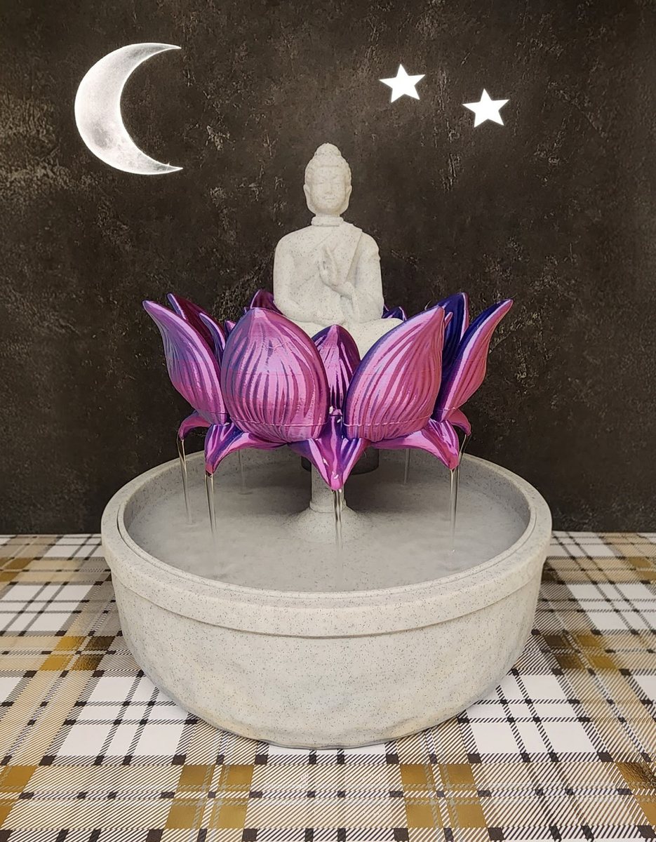 Buddha in Bloom Tabletop Water Fountain