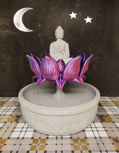 Buddha in Bloom Tabletop Water Fountain