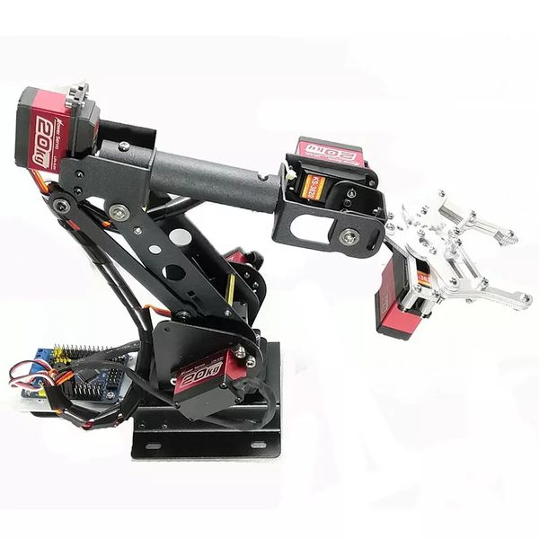 6 DOF Robotic Arm Kit: Arduino/Stm32/51, Includes 6 Servos.