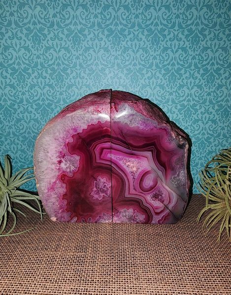Flower Agate Bookend